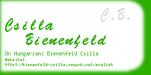 csilla bienenfeld business card